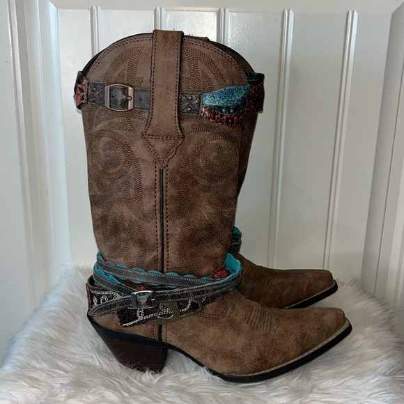 Durango Crush Accessorized cowgirl Boot boho western festival concert -size 7 - Picture 2 of 12